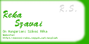 reka szavai business card